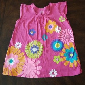 Sleeveless floral pink top